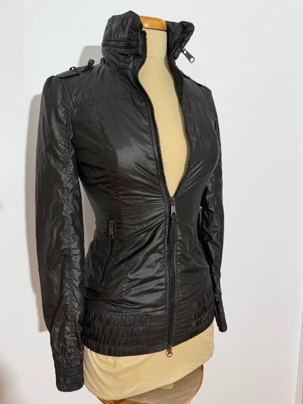 Mackage Black Perla Packable Lightweight Waterproof Rain Jacket